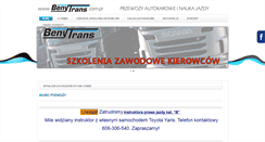 Desktop Screenshot of benytrans.com.pl