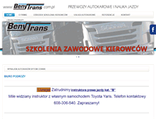 Tablet Screenshot of benytrans.com.pl